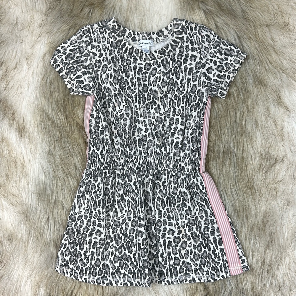 Size 4-5 Splendid Short Sleeve Cheetah Animal Print Dress